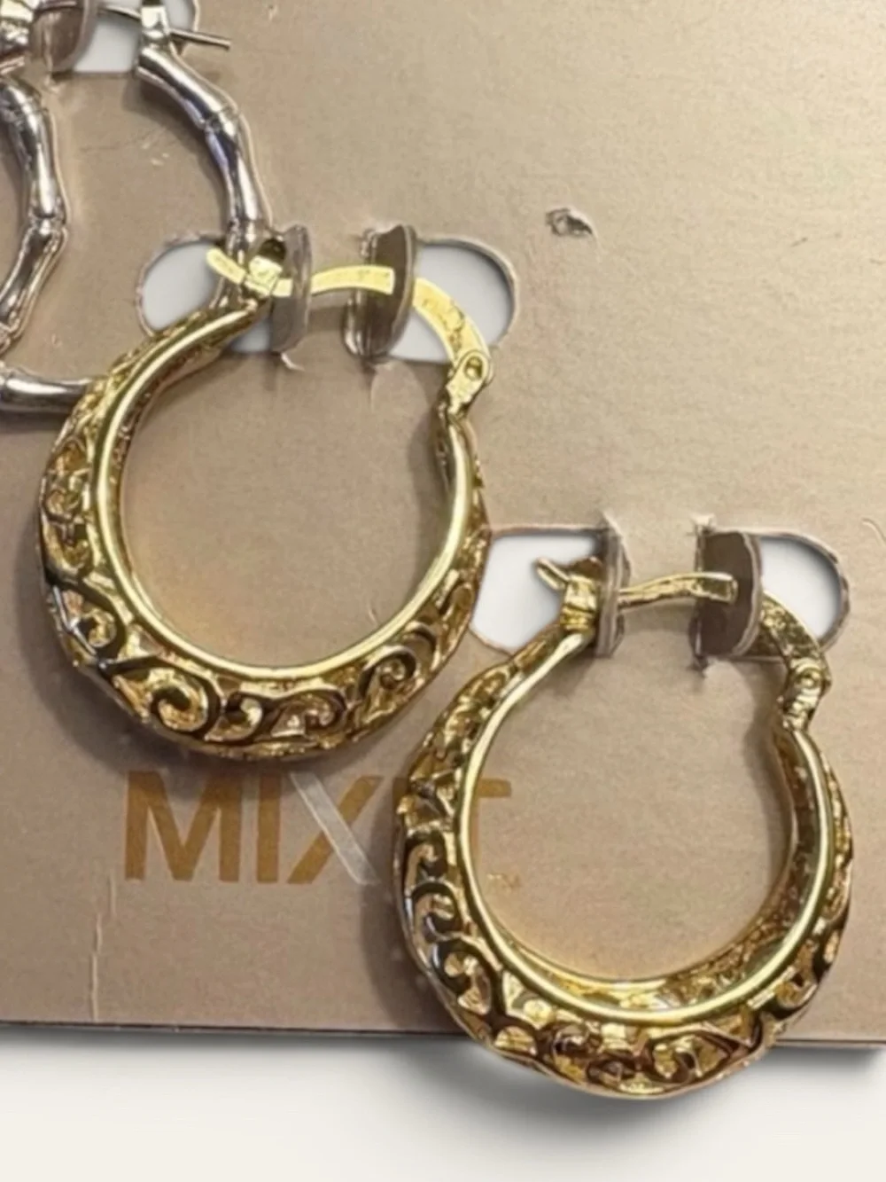 NWT MIXIT Hypoallergenic Sensitive Hoop Earring Set - 2 Pair Multi-Pack